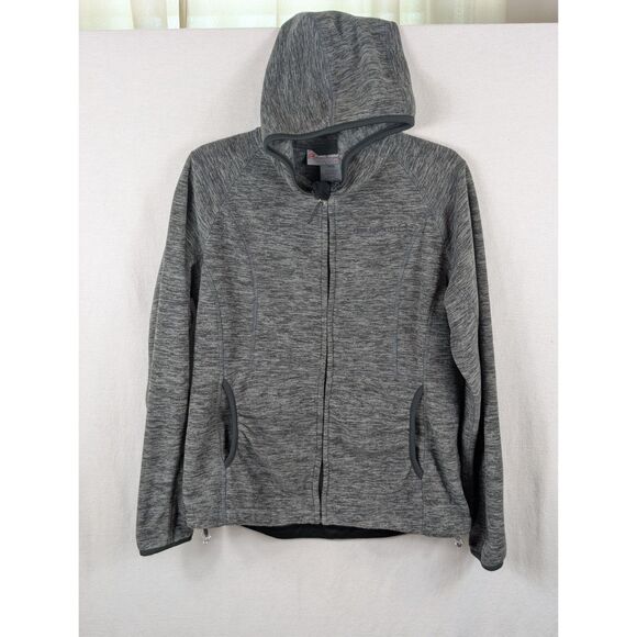 Free Country Full Zip Hooded Fleece Jacket Gray Women's Size Large - Picture 1 of 12